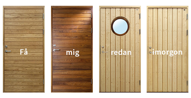 ytterdörrar på lager